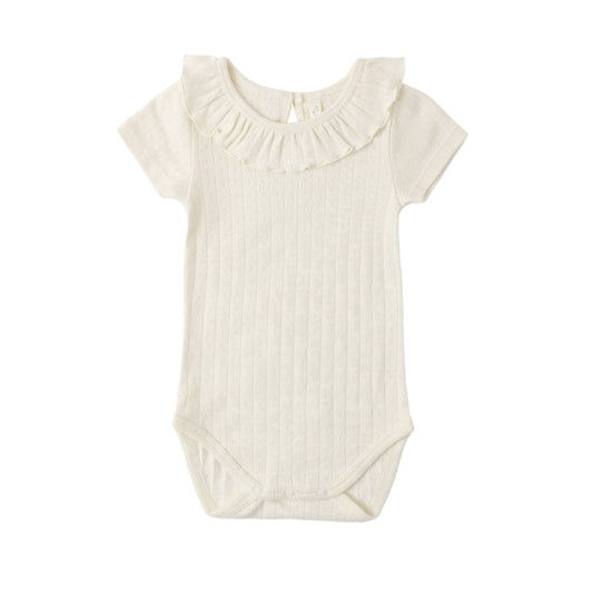 Rylee and Cru Ruffle Collar Bodysuit - Ivory