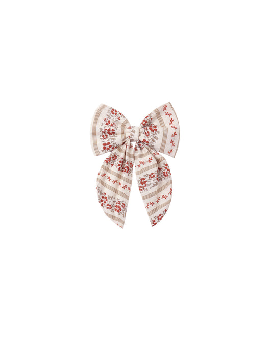 Rylee and Cru Oversized Bow - Floral Stripe