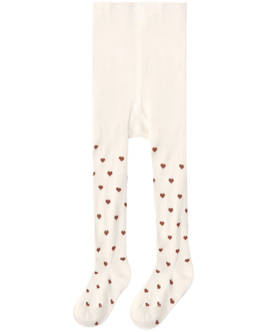 Rylee and Cru Ribbed Tights - Mulberry Heart