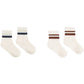 Rylee and Cru Stripe Socks, 2-Pack Fog, - Mulberry