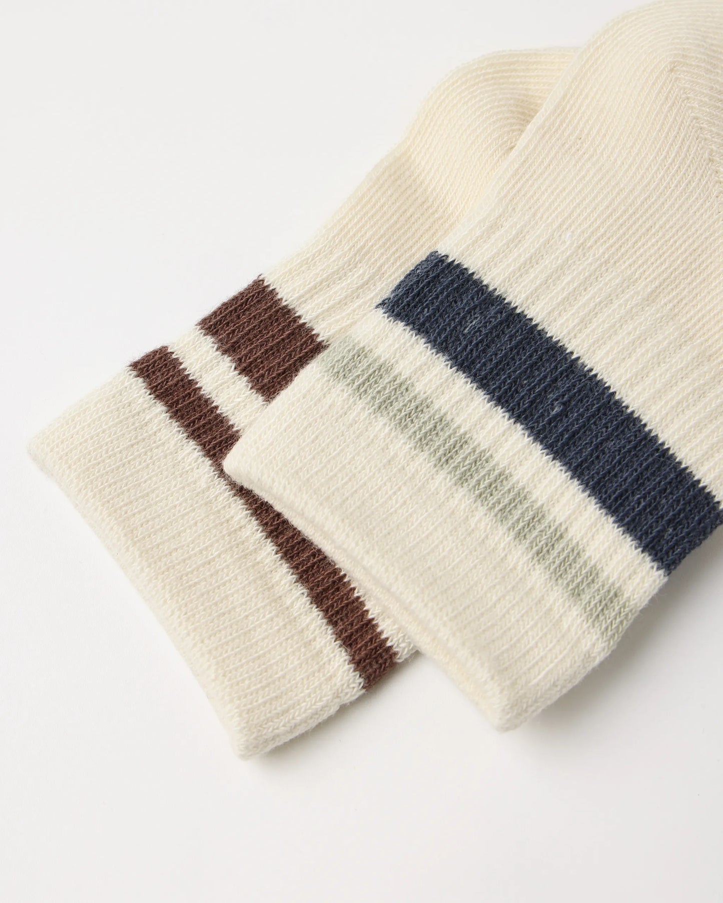 Rylee and Cru Stripe Socks, 2-Pack Fog, - Mulberry