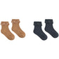 Rylee and Cru Lace Trim Socks, 2-Pack - Fawn, Midnight