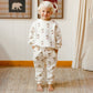 boy wearing Rylee and Cru Jogger Pant - Snowman - Ivory