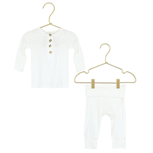 Lou Lou and Company Ribbed Top and Bottoms - Wren