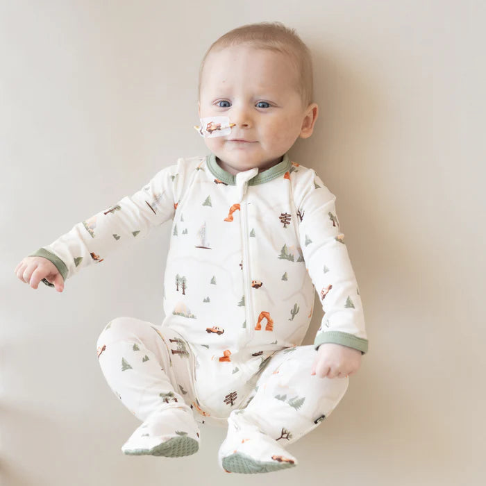 Kyte Baby Zippered Footie - Road Trip | The Baby Cubby Kyte Baby Zippered Footie - Road Trip | The Baby Cubby