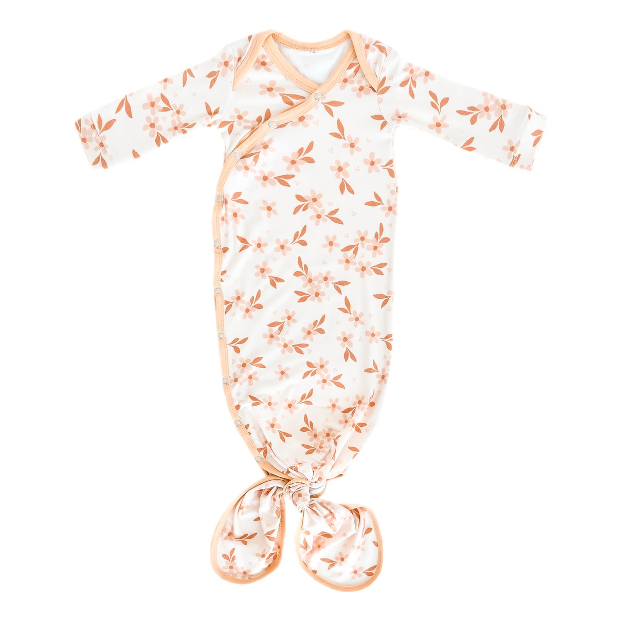 Copper Pearl Newborn Knotted Gown - Rue