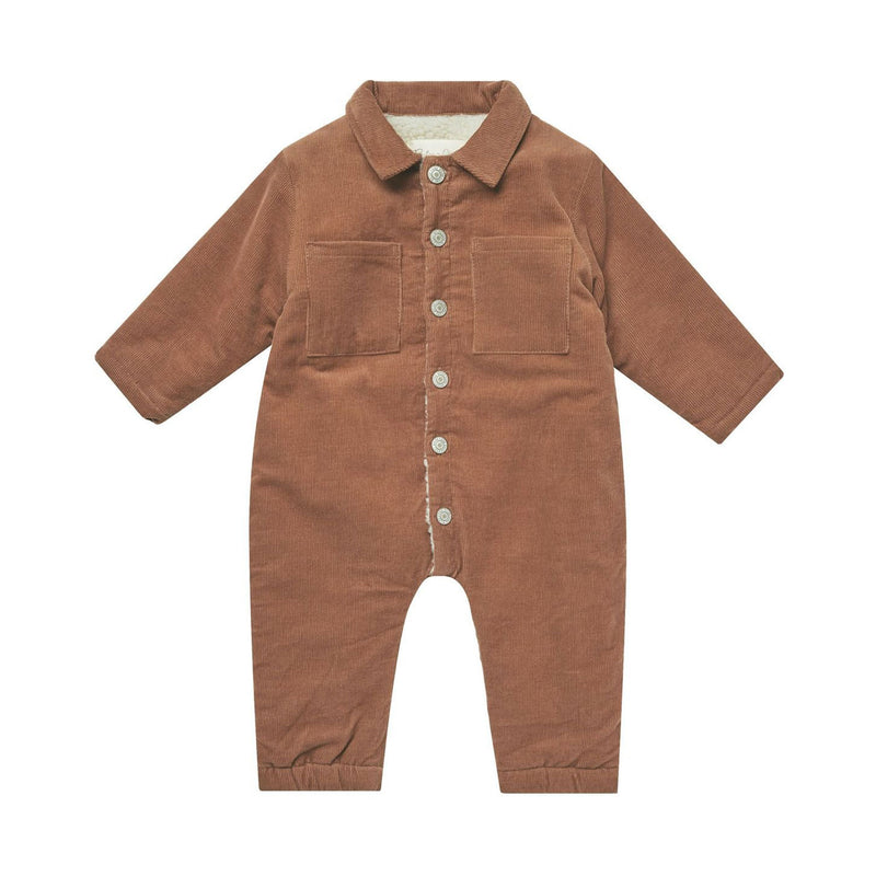 Rylee and Cru Cord Baby Jumpsuit - Spice
