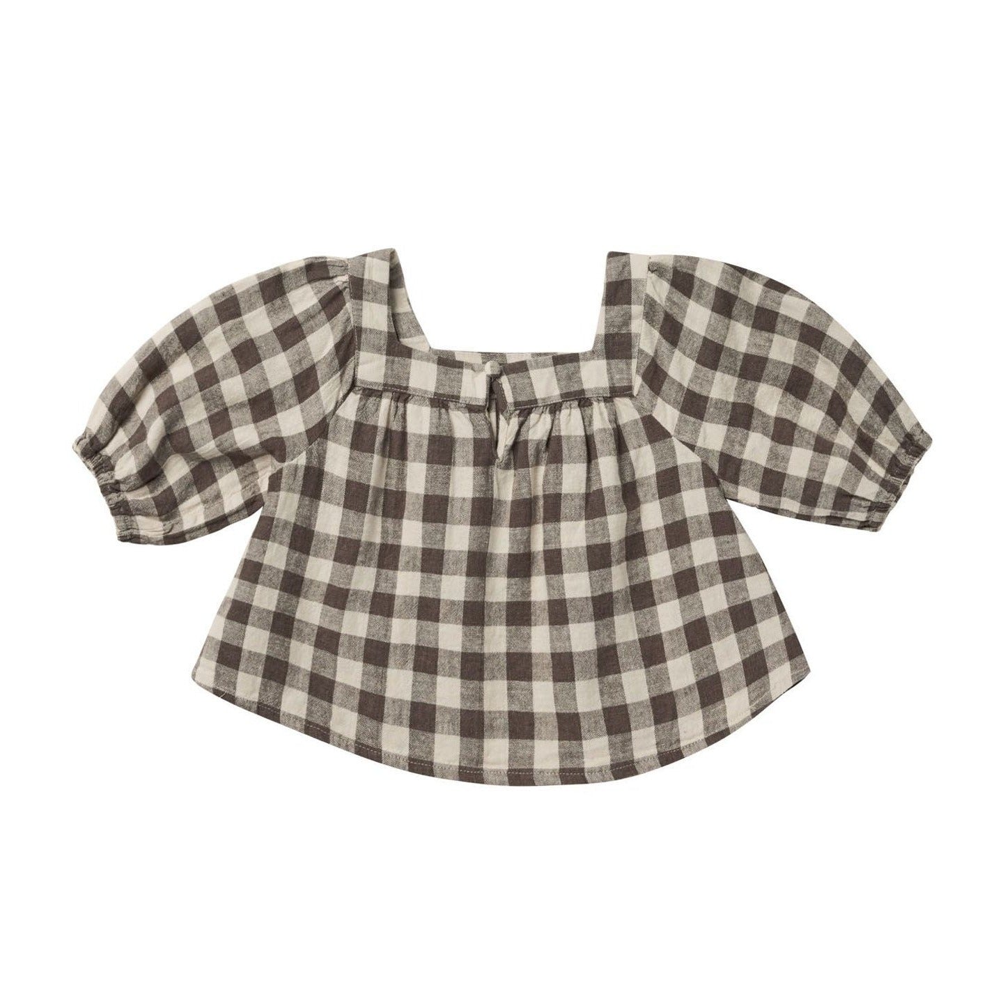 Rylee and Cru Gia Blouse - Charcoal Check - Natural / Charcoal 