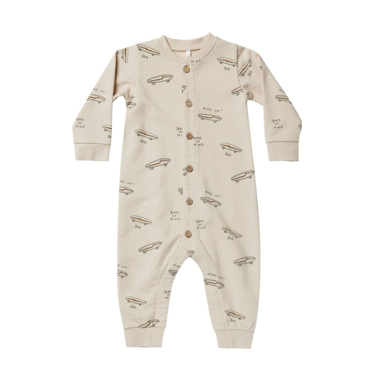 Rylee and Cru Button Jumpsuit - Skate - Natural