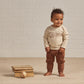 Toddler wearing Rylee and Cru Long Sleeve Tee - Home Team - Natural 