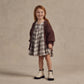 Girl wearing Rylee and Cru Maxwell Dress - French Blue Flannel