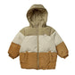 Rylee and Cru Puffer Jacket - Color Block - Sand / Natural / Brass