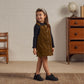 Little girl wearing Rylee and Cru Ribbed Long Sleeve Tee - Black