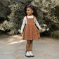Little girl wearing Rylee and Cru Ribbed Long Sleeve Tee - Ivory