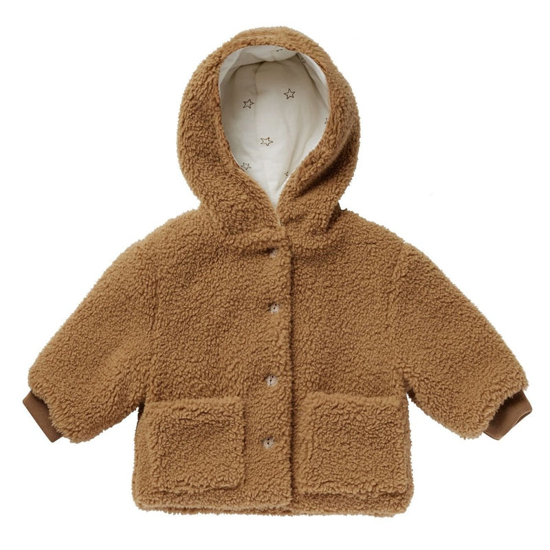 Rylee and Cru Shearling Baby Coat - Brass