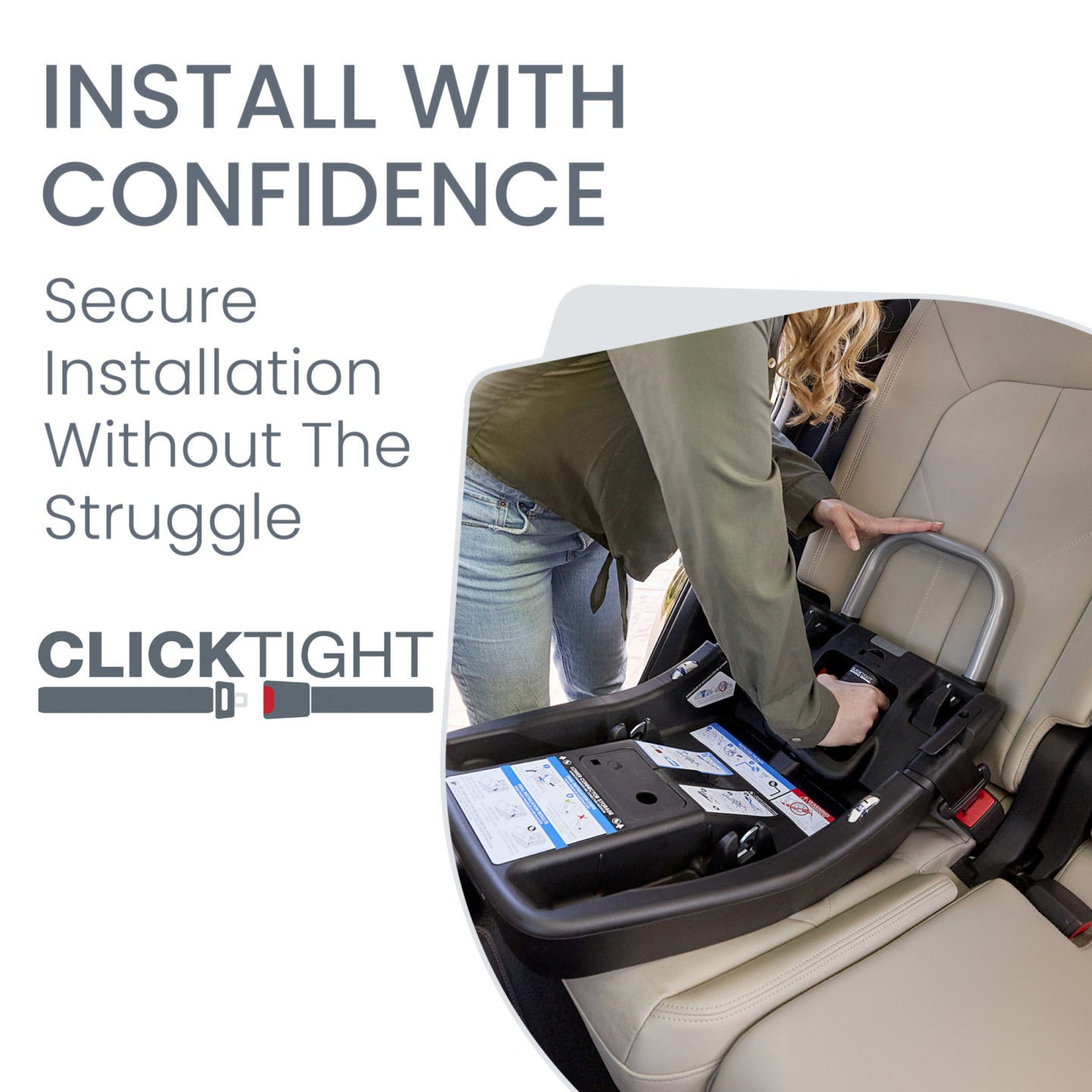 britax car seat install without base Britax Alpine Clicktight Car Seat Base with Anti-Rebound Bar