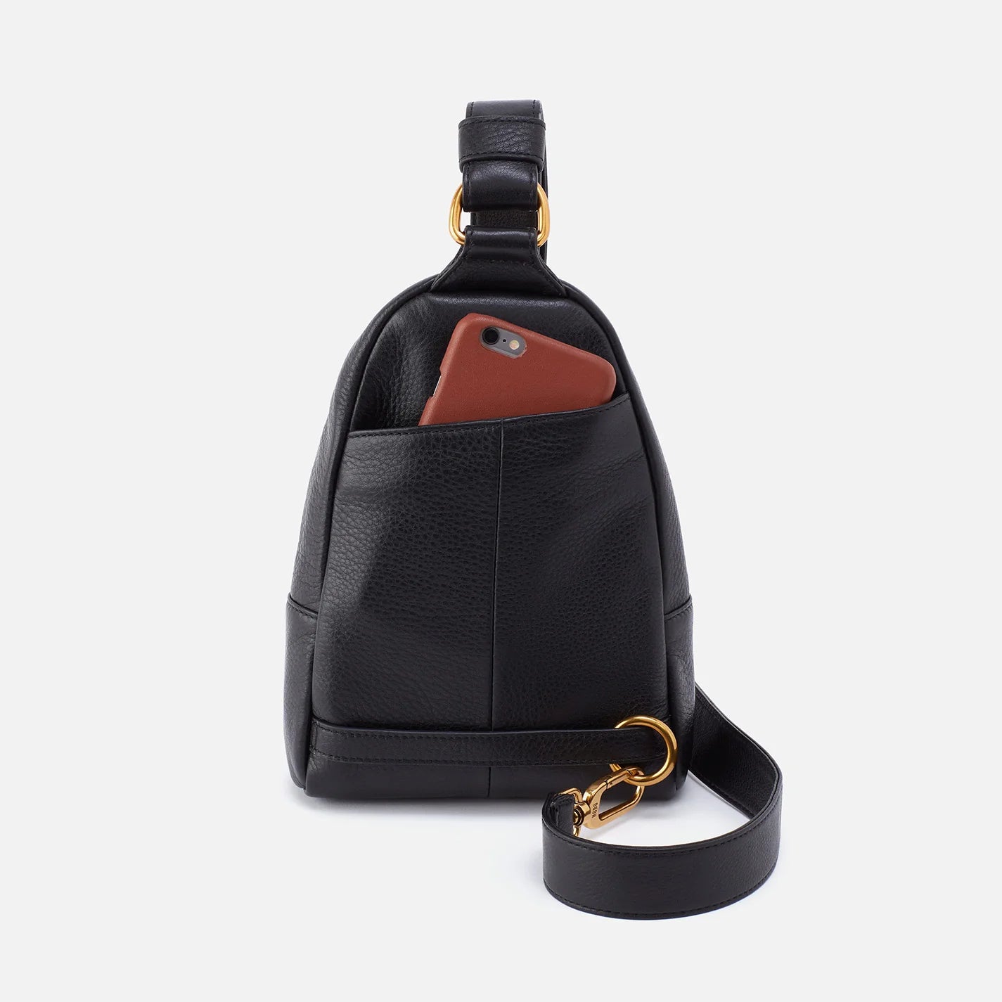 Hobo Bags Fern Sling Crossbody Bag - Pebbled Leather - Black