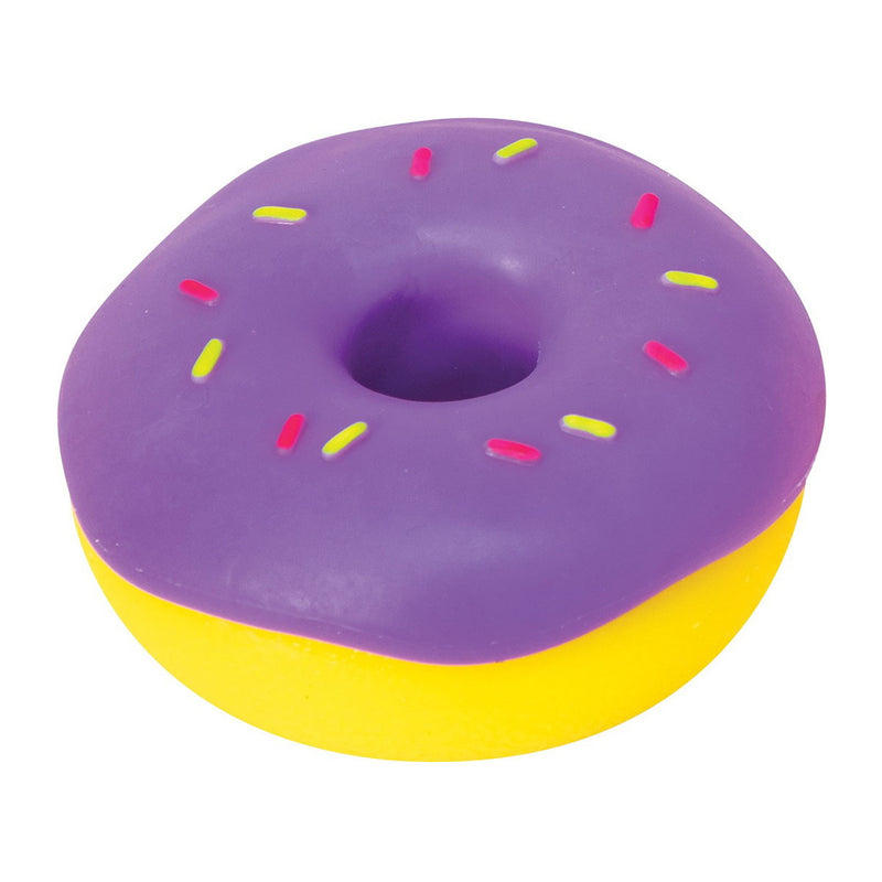 Schylling NeeDoh Dohnuts - Yellow with Purple Frosting and Sprinkles