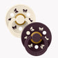 BIBS Colour Holiday Bow 2 Pack - Ivory/Plum - Size 1 (0-6M)