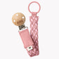 BIBS Pacifier Clip - Dusty Pink/Baby Pink - Size 1 (0-6M)