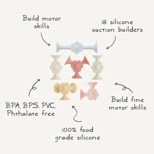 Mushie Silicone Suction Builders