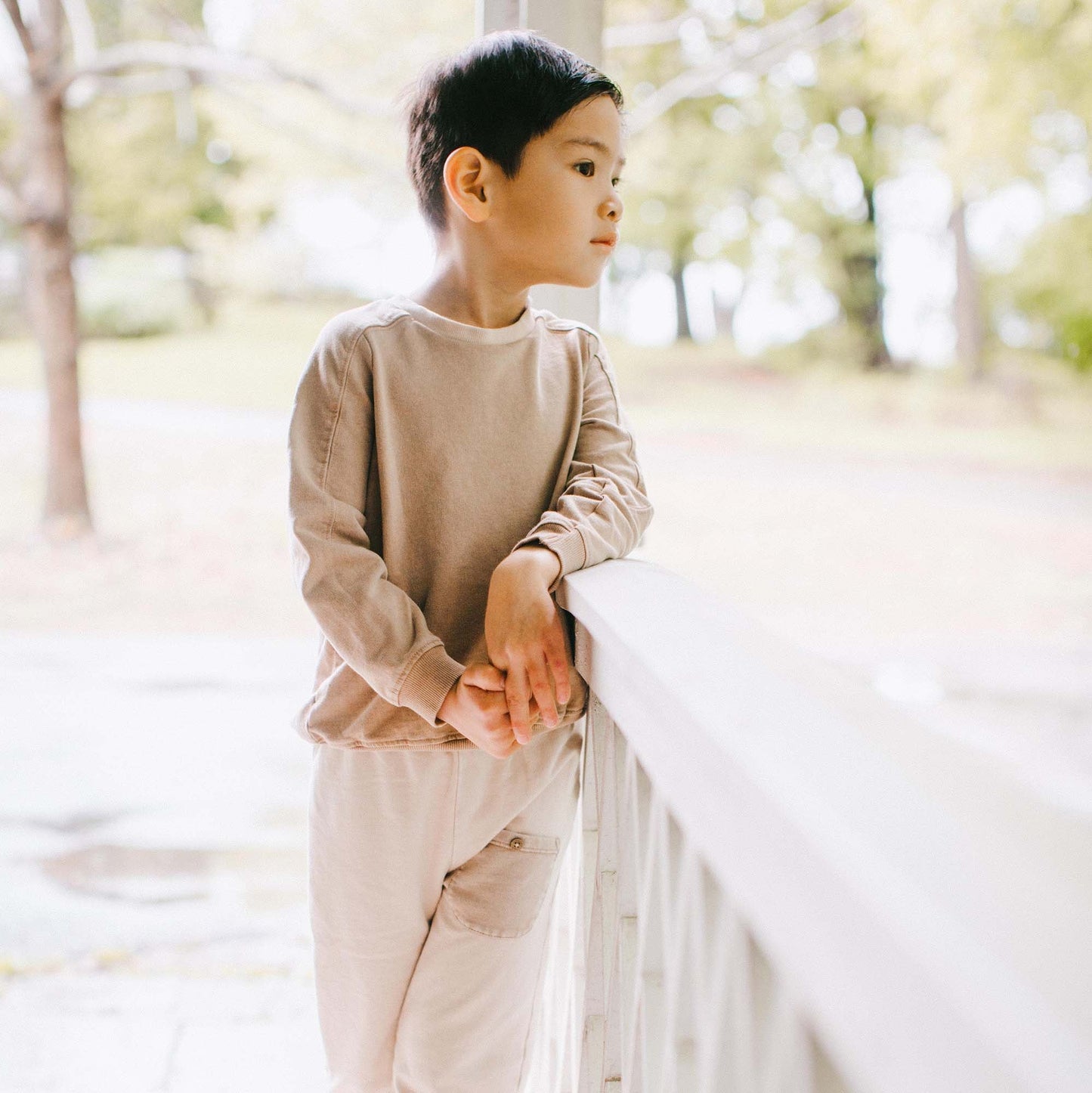 Burt's Bees Acid Wash Infant Sweatshirt Set - Ginger Loaf