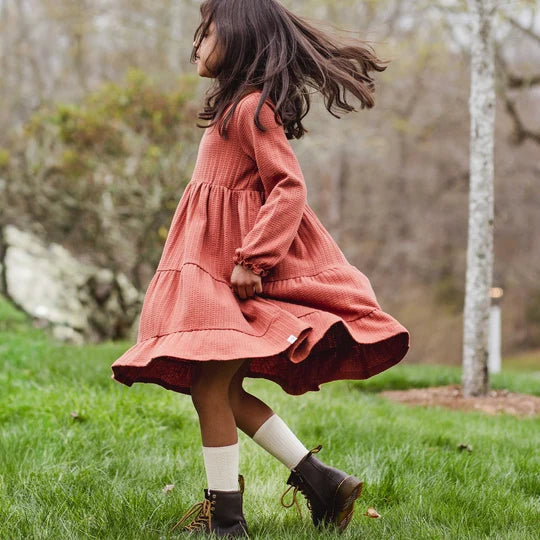 Burts Bees Dotted Rib Sequoia Bark Dress