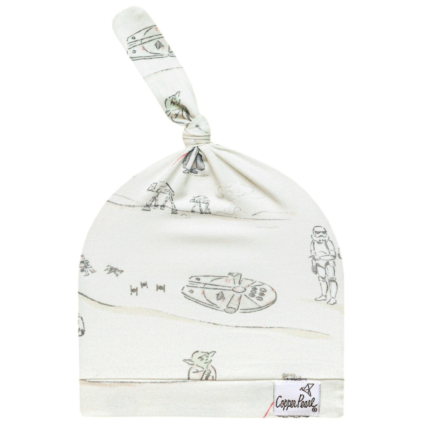 Copper Pearl Knit Top Hat - 0-4M