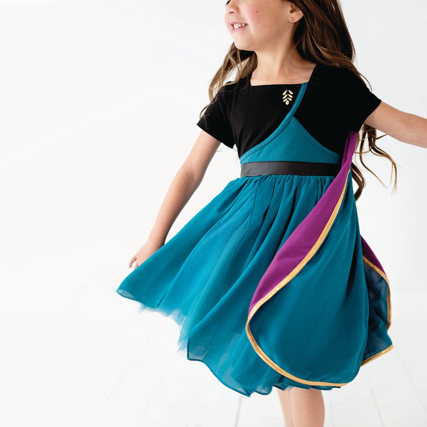Taylor Joelle Teal Gown with Cape
