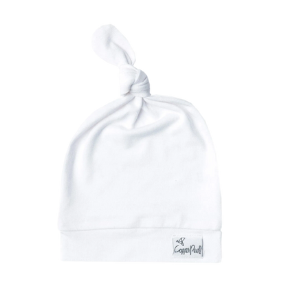 Copper Pearl Knit Top Hat - 0-4m