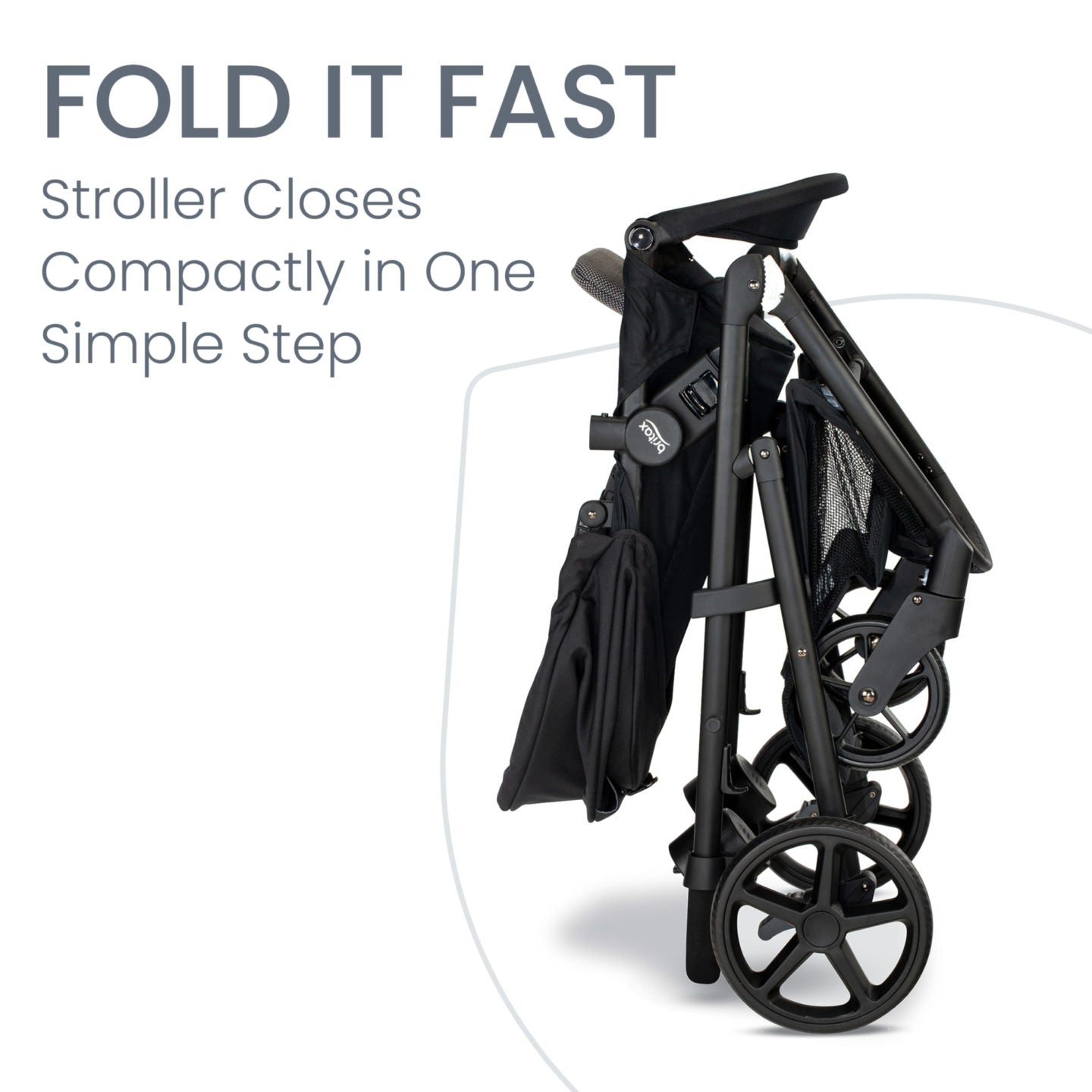 Britax Brook+ Stroller Folded - Graphite Onyx