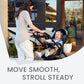 Mom pushing baby in  Britax Brook+ Stroller - Graphite Onyx