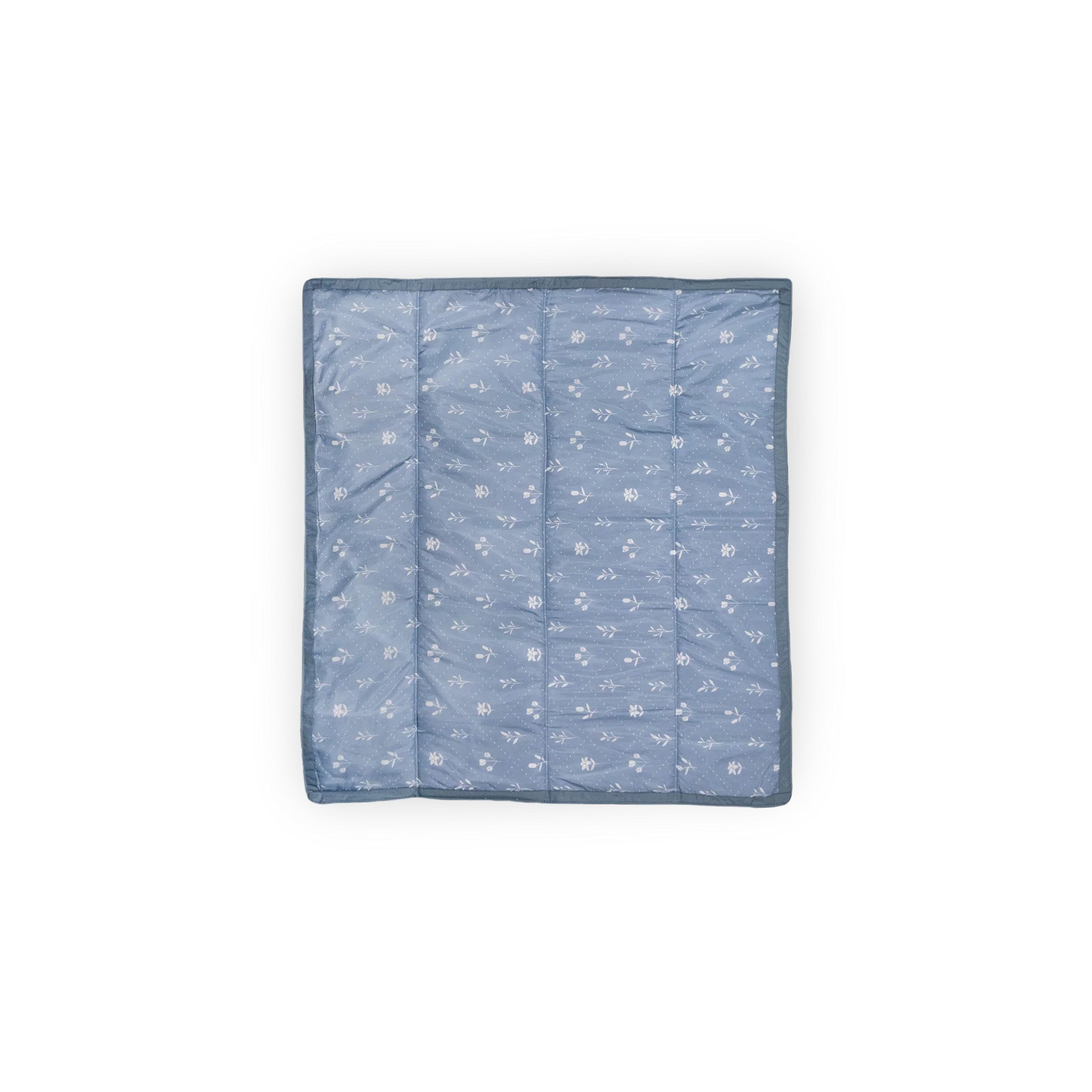 Little Unicorn Outdoor Blanket - 5x5 - Blue Floral Patch