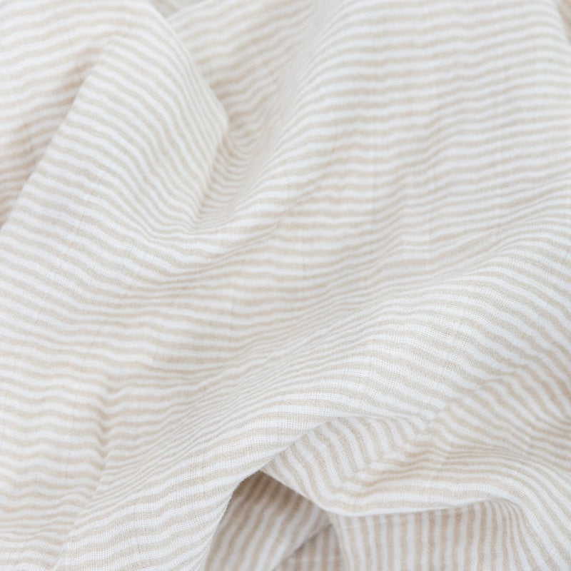 Little Unicorn Organic Cotton Muslin Swaddle Blanket - Sand Stripe