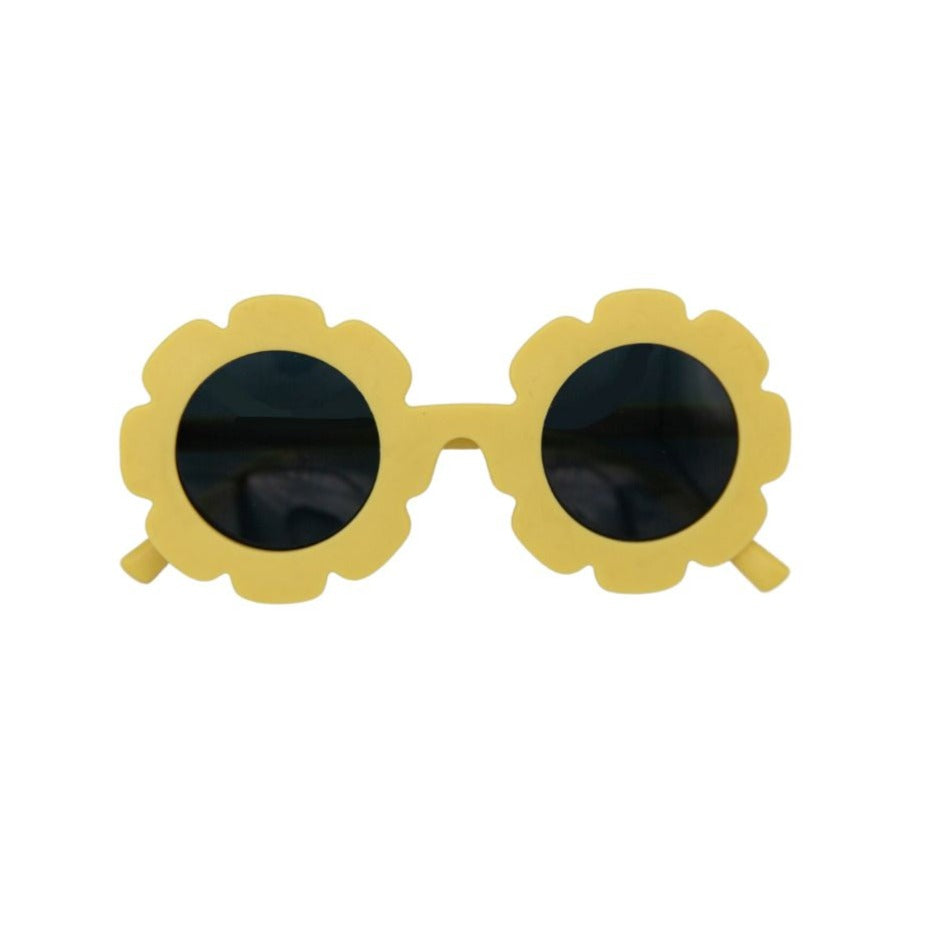 The Baby Cubby Kids' Flower Sunglasses - Sunshine with Grey Lenses