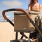 Veer Switchback &Roll Frame or &Jog Frame Leather Grips - Genuine Napa Leather - Saddle on stroller at the beach