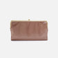 Hobo Bags Lauren Clutch Wallet - Polished Metallic Leather - Cameo
