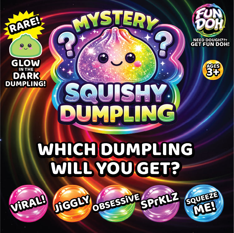 Novelty Brands Fun Doh 4" Mystery Dumpling Squishies