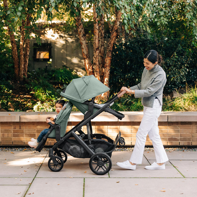 uppababy green melange UPPAbaby VISTA V2 RumbleSeat V2+