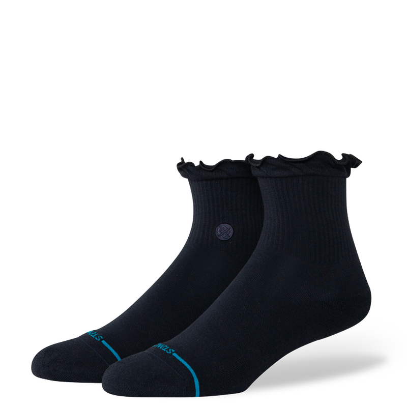 Stance Women's Ruffle Quarter Socks - Icon Quarter - Black