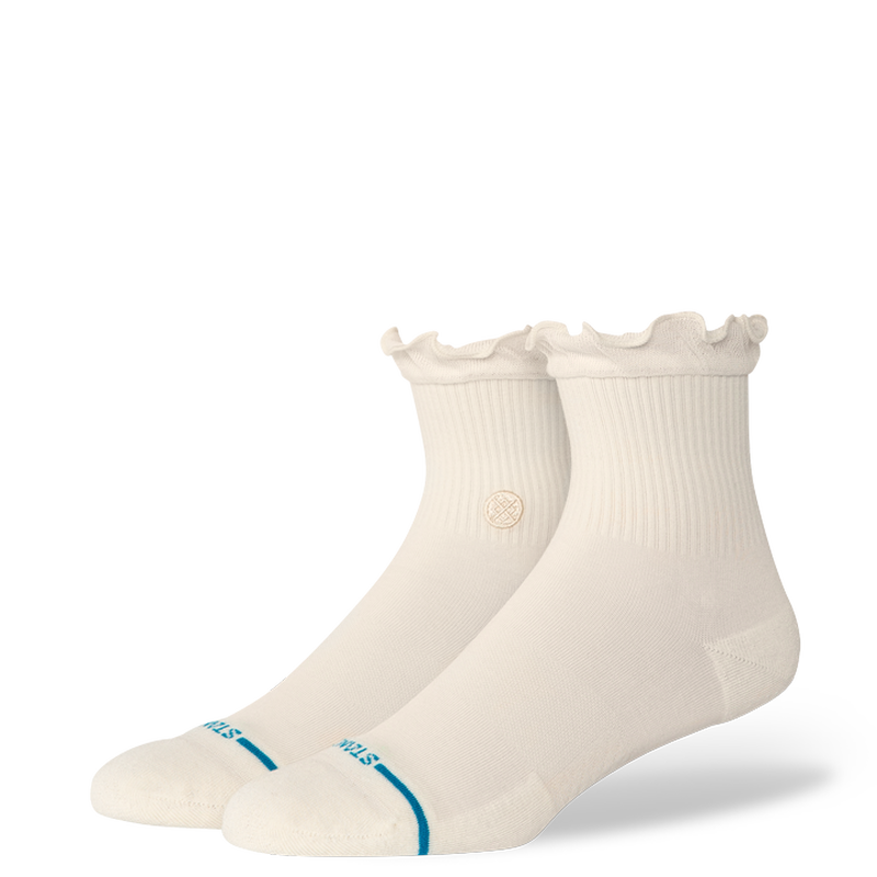 Stance Women's Ruffle Quarter Socks - Icon Quarter - White