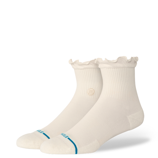 Stance Women's Ruffle Quarter Socks - Icon Quarter - White