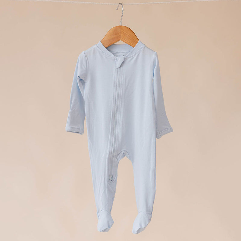 WildBird CloudBlend™ Footed Pajamas - Dove - 3-6M