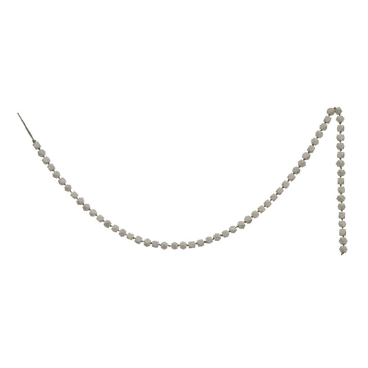 Creative Co-op Wood Bead Garland - 72" - Tetradecagons in Natural