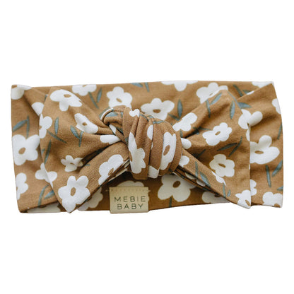 Mebie Baby Bamboo Head Wrap - Mustard Floral