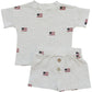 Mebie Baby Flag Button Short Set