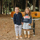 Mebie Baby Long Sleeve Tee - Navy Stripe