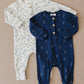 Mebie Baby Lightening Bolt Button Romper