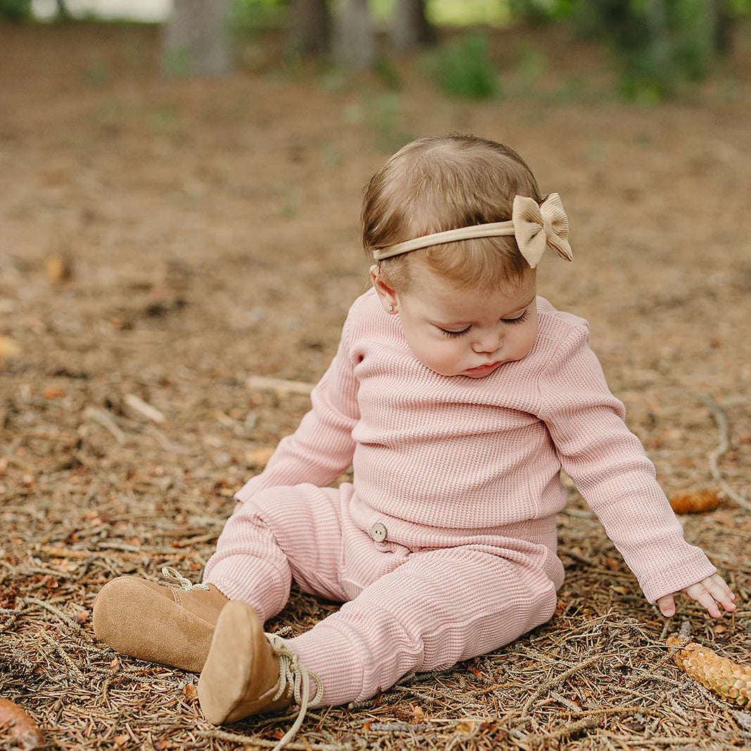 Mebie Baby Bodysuit Waffle Set - Pink