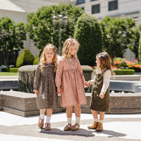 Mebie Baby Vintage Pink Floral Dress